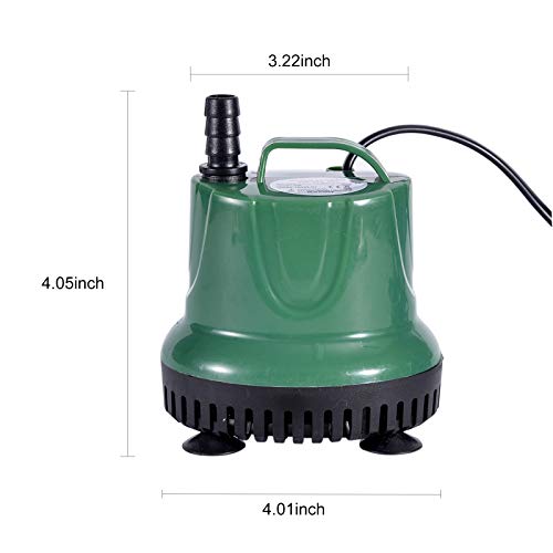 yeacher Bomba de água submersível 25W 1600L / H Mini bomba de fonte com cabo de força Bomba de água
