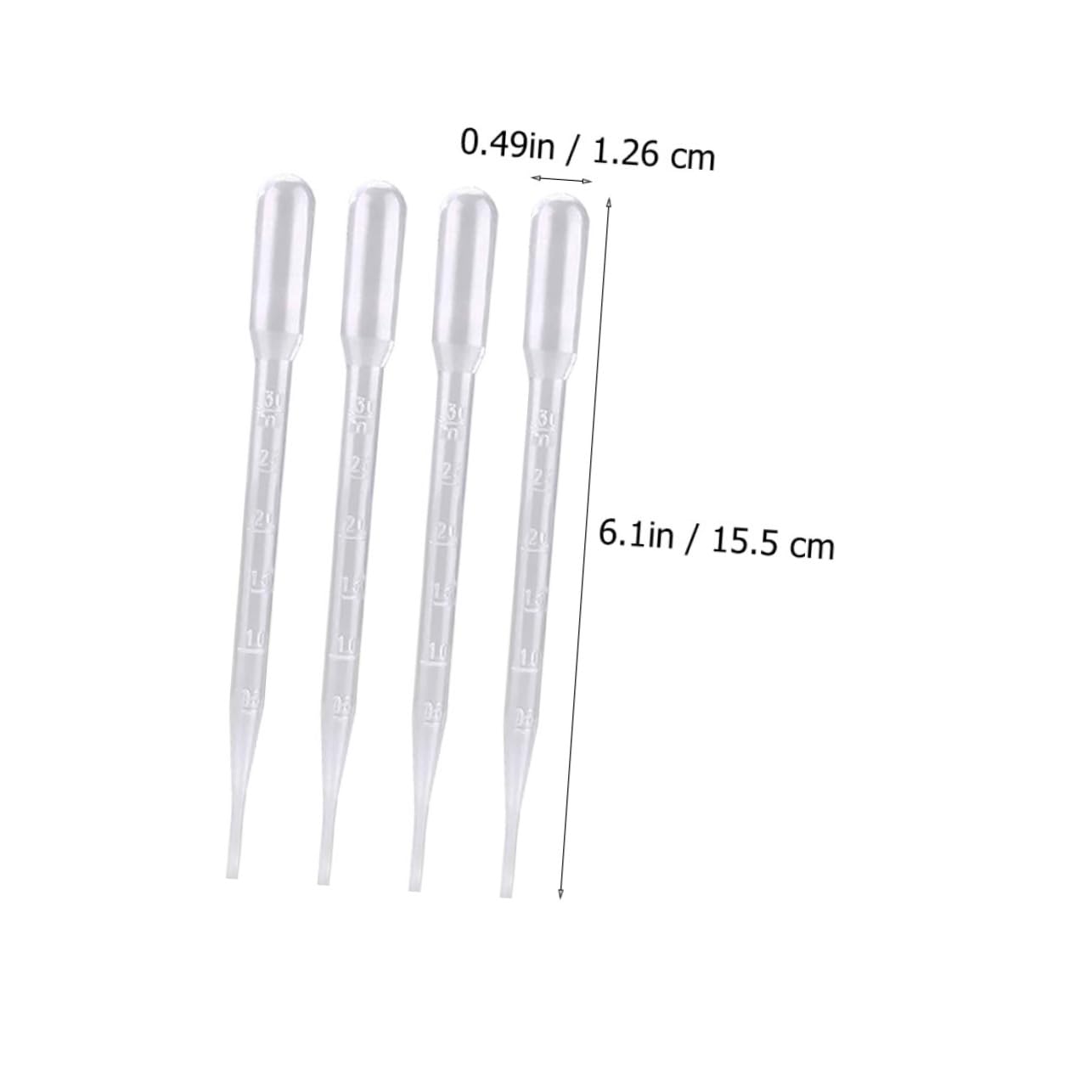 ULTECHNOVO 200pcs Graduated Droppers Plastic Pipettes for Liquid Transfer Eyedroppers for Essential Oils Experiments