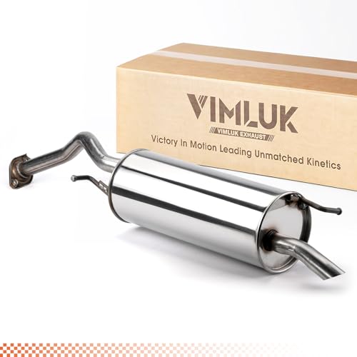 VIMLUK Rear Axle Pipe & Muffler Assembly for Toyota Prius 2004-2009 | 409 Stainless Steel Exhaust System | Complete Kit with Gaskets & Bolts -Mild Sound Level Performance(VK-PRIUS01)