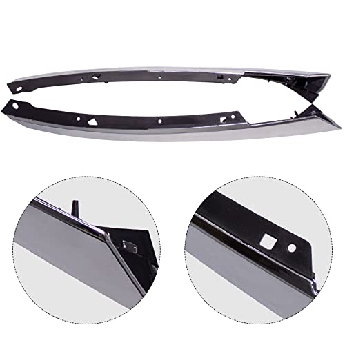 Bst Bssp Pair Headlight Molding Trim Eyebrow Strips, For 2016-2018 Civic 4Dr Sedan Chrome Cover Driver/Passenger Sides (2Pcs Set) #TOP3
