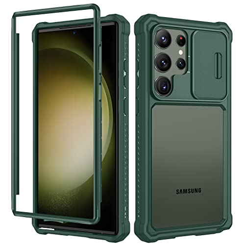 Ruky for Samsung Galaxy S23 Ultra Case with Slide Camera Cover, [Without Built-in Screen Protector] Heavy Duty Protection Cover for Samsung Galaxy S23 Ultra 5G 6.8