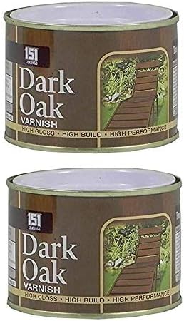 GSV Essentials 2 X Dark Oak Varnish Wooden Paint, Durable and Attractive Finish, Non-Cracking, Quick-Drying, Ideal Use for Interior and Exterior Wood Surfaces, 180ml