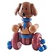 RUYU Loyal Puppy Wooden Push-n-Pull Activity Walking Toy with Colorful Rolling Beads for Toddlers and Babies Girl or Boy, Classic Early Learning Wooden Balance Walking Play Toy