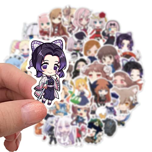 10/30/50 peças/pacote Anime Quadratic Element Adesivos Meninas para Skate, Computador Notebook Carro