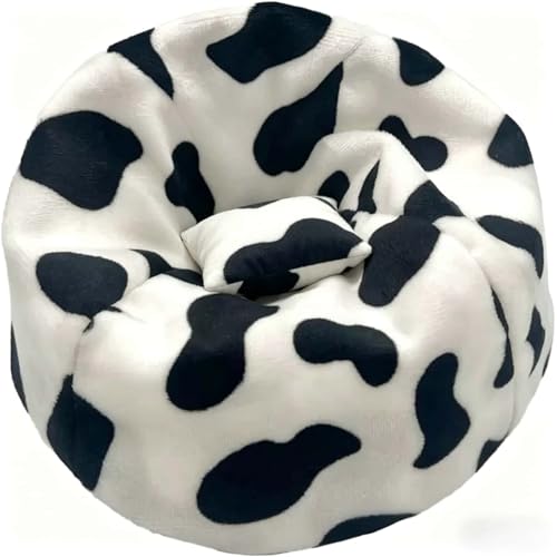 Handmade Bean Bag Chair for Doll Sofa Seat, Mini Sofa Suitable for 17 cm Dolls, Practical Accessories Suitable for Blind Box Enthusiasts and Collectors(Cow)