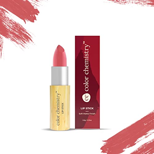 Image of COLOR CHEMISTRY Soft-Matte Lipstick - Intense One-Stroke Color Payoff, Comfortable All-Day Wear, Highly Pigmented, Non-Drying Formula, Long-Lasting Matte Finish - Azalea LS12 (0.12 oz)