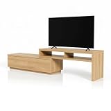 wooden tv stand design MONTAJE: Para montar este mueble, necesitará un destornillador manual o eléctrico (de 3,6V de potencia) no demasiado potente para evitar que se rompa, cuente de 10 a 20 minutos y siga las instrucciones del manual de uso.