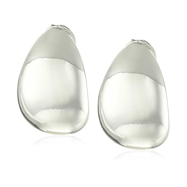 Anne Klein Silvertone Teardrop Clip On Earrings