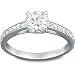 Produktbild Swarovski Attract Round Ring, Rhodinierter Damenring mit Funkelnden Swarovski Kristallen