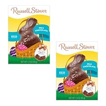 Milk Chocolate Bunnies - Pack of 2 - Perfect for Easter Baskets and For Sharing with Friends and Family - Great Taste - 1.5 oz Bunnies