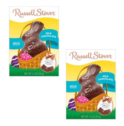Milk Chocolate Bunnies - Pack of 2 - Perfect for Easter Baskets a...