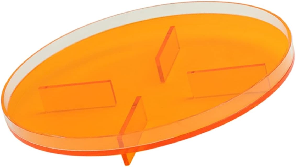 LIFKOME Orange Jewelry Display Tray Xmas Gift for Earrings Rings Acrylic