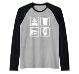 Symboles et pictogrammes du Wisconsin Sports Manche Raglan