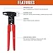 RockTrix - Heavy Duty Wheel Weight Hammer - Balancing Tool Hammer Plier for Clip On Weights - Red