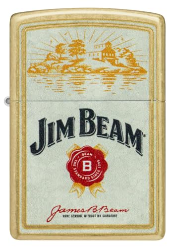Encendedor Zippo Jim Beam metálico de latón miniatura 2
