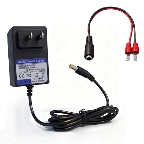 MSMJSFA 21V 1A Mini Chainsaw Battery Charger, Power Tools Lithium Battery Charger,for Seyvum/O-Conn/Aker/Saker Mini Chainsaw Hand Drills Electric Wrenches Screwdrivers