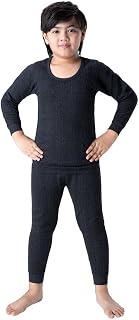 Lux Champion Kids Thermal Top and Lower Set for Boys | Warm Heat Retaining Boys Thermal Set Winter Wear with Soft Skin-Fri... Price In India