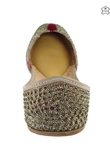 Image of Fulkari Prime Pure Leather Casual Women's Soft Leather Bite and Pinch Free Ladies Jutti Ethnic Mojari