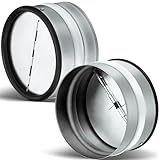 Copkim 2 Pcs 4 Inch Backdraft Damper Inline Spring Duct Draft Stopper One Way Airflow Ducting Insert Backflow Preventer Loaded for Dryer Duct Fits Only with Metal Ducts