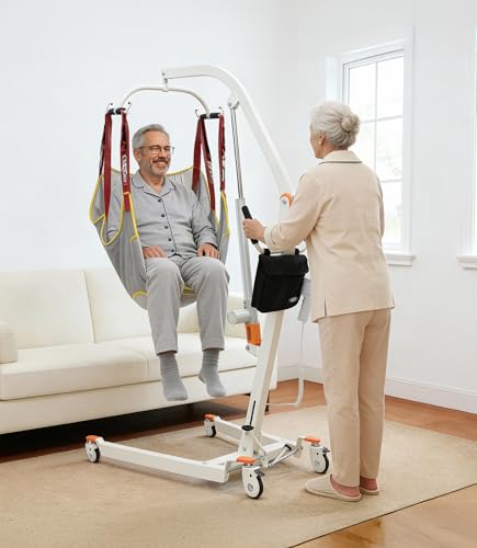 Foldable Patient Lift with Wireless Handset