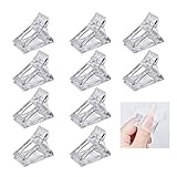 Lieferinhalt: 10 STÜCKE Nail Tips Clip für Quick Building Poly Builder UV Gel. Der Clip richtet sich nach dem Finger der Person. Es ist genügend Platz vorhanden, um sich nicht am Finger zu verletzen oder zu fallen.