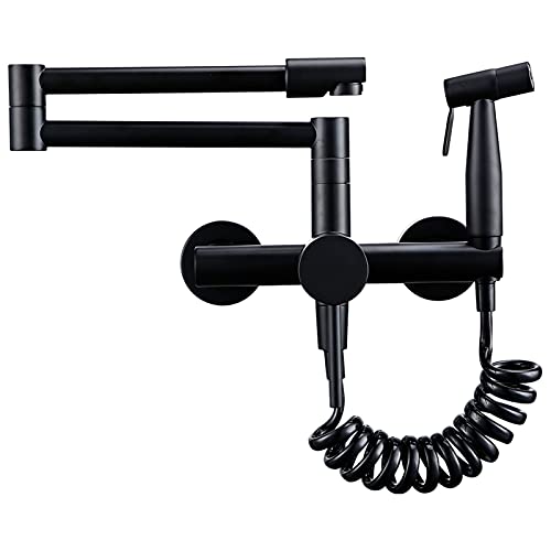 Grifo de cocina de pared LWX de níquel para instalación empotrada