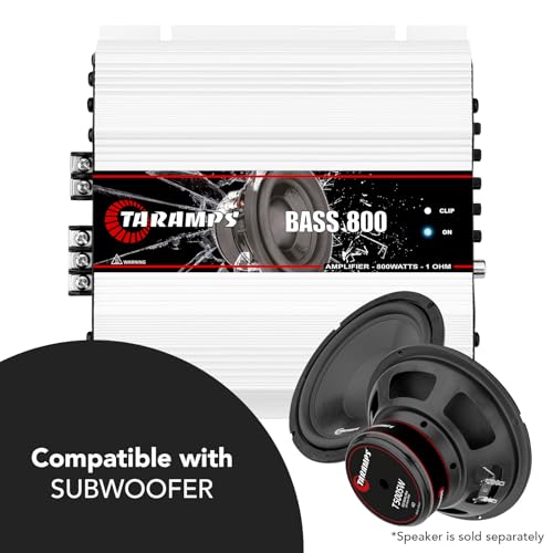 Taramp's Bass 800 1 Ohm Monoblock Amplifier 800 Watts Rms 1 Channel, 14.4VDC Out Power Full Range, Great for Sub/Bass - RCA/High Level Input, Car Audio by Taramp's - Image 7