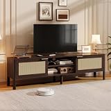 IKALIFE Mueble TV Salon Madera 147cm para Televisor 65 Pulgadas Marrón
