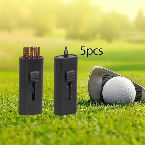 Cepillo de golf retráctil doble cara juego de 5 piezas de limpieza portátil 4