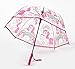 Wxjiahetai Kids Umbrella for Girls & Boys Toddler Childrens Clear Bubble Umbrella for Kids Small Durable Kids Umbrellas for Rain Outdoor(Clear Red Unicorn)