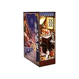 LIBOOI Kit de coin de livre à faire soi-même – Serre-livres miniature avec lumière LED, puzzle 3D en bois, décoration d'étagère pour adolescents/adultes à construire, jouets éducatifs/cadeau