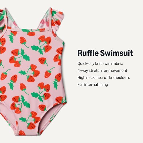Image of Amazon Essentials Baby Girls' Ruffle One-Piece Swimsuit