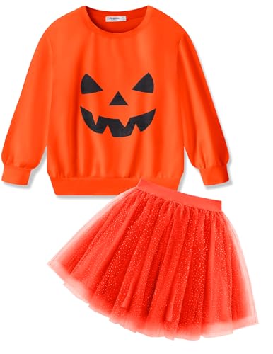 Image of Arshiner Toddler Girl Clothes Long Sleeve Pullover Sweatshirt and Tutu Skirt 2 Piece Outfits Kids Clothing Set Party Dress