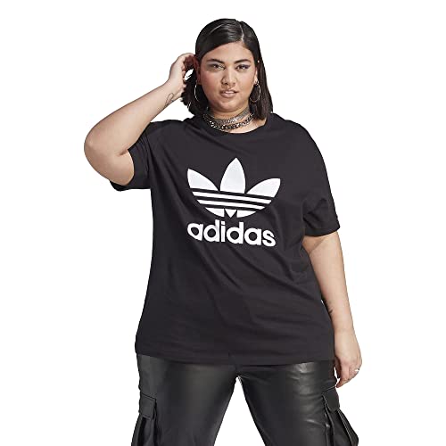 Image of adidas Originals Women's Adicolor Classics Trefoil T-Shirt, Black, 3X