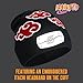 Naruto Beanie Hat, Akatsuki Cloud Winter Knit Cap with Cuff, Black, One Size
