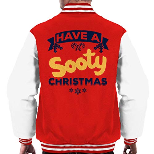 Veste Varsity Sooty Christmas pour homme style universitaire bleu