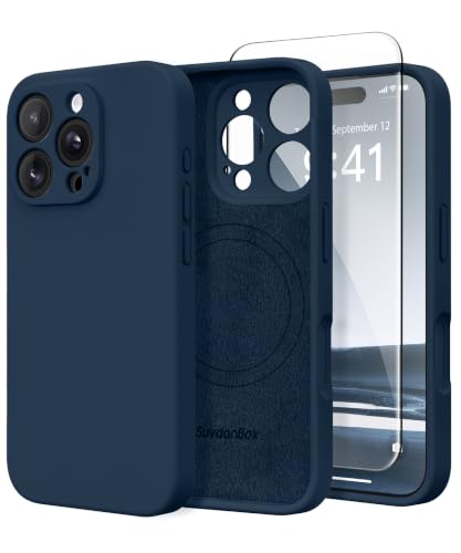 Image of Magnetic for iPhone 16 Pro Max Case Silicone Cobalt Blue