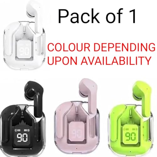 LUXORIA Wireless Headphones TWS with Bluetooth Connectivity with Microphone in-Ear Earphones Charging Case Led Digital Display Ultrapods Max Work with iOS Or Android Devices Pack of 1 - Image 4