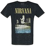 Vestibilità : Regular Nirvana Stage Jump Uomo T-Shirt Nero S 100% Cotone Regular