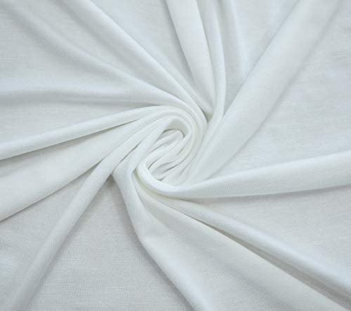 Premium 60" Rayon Spandex Jersey Knit Fabric - Ultra Soft 4-Way Stretch in Chic Solid Colors by the Yard