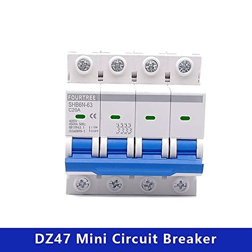 Disjoncteur 4 pôles 400V pour équipement de distribution domestique 72mm