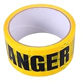 TOYZFRIENDY Ruban De Sécurité Jaune à Texte Noir Danger 4,8 Cm x 25 M, Ruban D'avertiss...