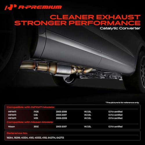 A-Premium Left and Right 2-PC Catalytic Converter Kit Direct-Fit Compatible with Infiniti G35 2003-2007, M35 2006-2008, FX35 2003-2008 & Nissan 350Z 2003-2007, 3.5L, EPA Compliant by A-Premium - Image 2
