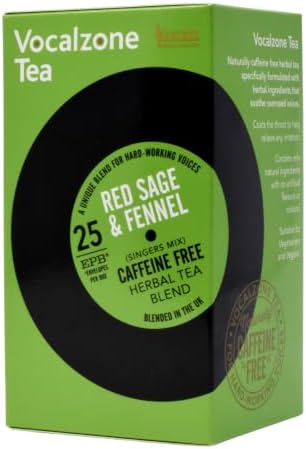 Vocalzone Tea, Red Sage & Fennel, 25 Tea Bags