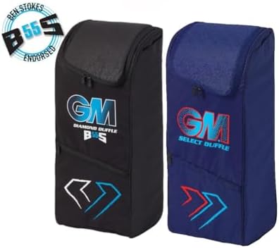 Gunn & Moore GM Cricket Duffle Duffel Bag | Tough 600 Denier Polyester | Small, Medium, Large or Extra Large | Blue, Blue & Red, Black & Blue or Black, Cyan & Fluro