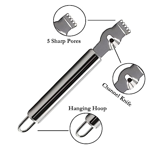 3Pcs Lemon Zester Tool Citrus Peeler Zester Grater with Handle Stainless Steel Fruit Grater Peeling Knife Multipurpose Kitchen Gadgets Bar Accessories by Qusmeiyici - Image 5