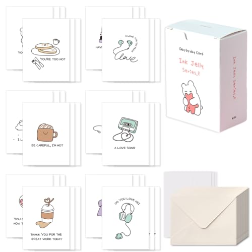 ���m���C�N �f�C�o�C�f�[ �J�[�h �C���N�W�F���[�V���[�Y.2_Day-by-day card, Ink Jelly Series.2 �J�[�h - 36�� ���� 36�� �X�e�b�J�[ 36�Z�b�g
