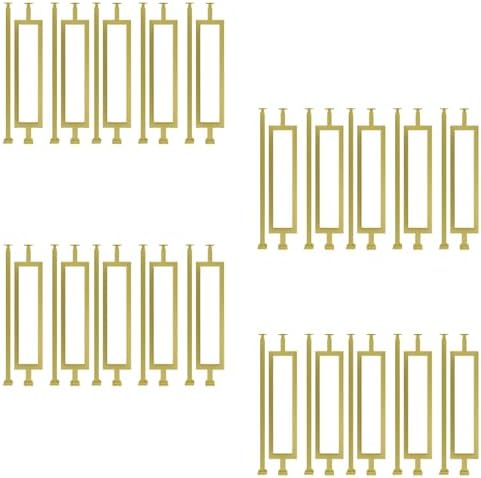 Gold Wrought Iron Stair Balusters - Rust-Resistant 3x3cm Square Spindles for Indoor/Outdoor Staircases - Lightweight, Sturdy & Angle Adjustable - Perfect for Home Renovation