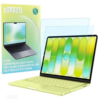 BSPROTE 2-Pack Anti Blue Light Screen Protector for 2026 MacBook Neo 13-Inch A18 Pro, Matte Anti Glare Filter Eye Protection Shield for Mac Neo 13in, Anti-Scratch Protector