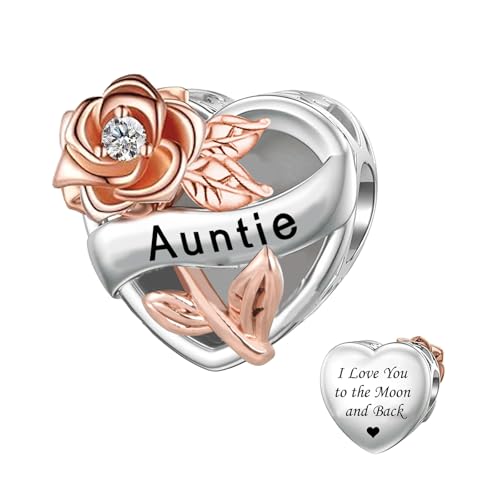 Charm de corazón para mamá y abuela que celebra la unión familiar eterna